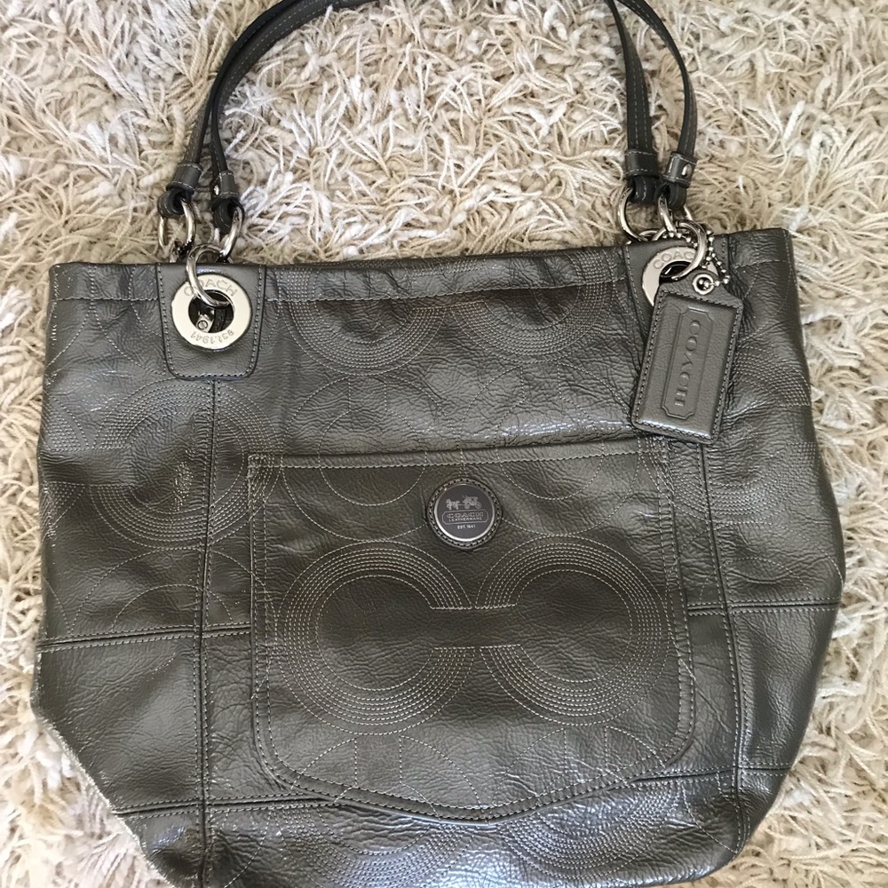 Gray Coach Tote bag